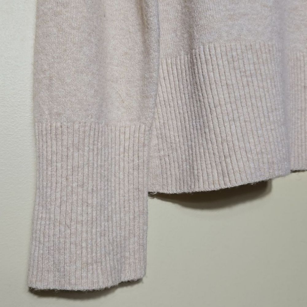 J. Crew Cream Merino Wool Alpaca Turtleneck Sweater S Scandi Minimalist - Picture 6 of 12